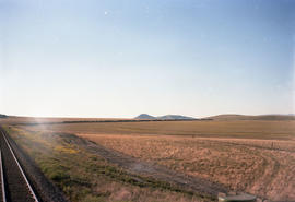 Burlington Northern Railroad freight train 121 at Between Logan and Helena, Montana, on August 3,...