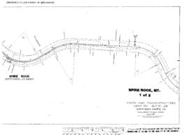 Plat Map of Northern Pacific Facilities at Spire Rock, Montana, 1914