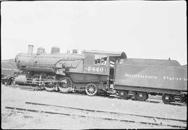 Northern Pacific steam locomotive 2440 at Pasco, Washington, circa 1939.