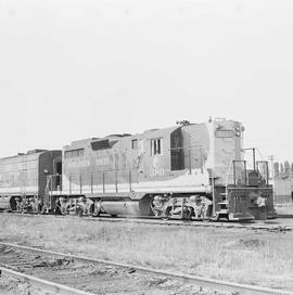 Northern Pacific diesel locomotive number 380 at Auburn, Washington, in 1967.