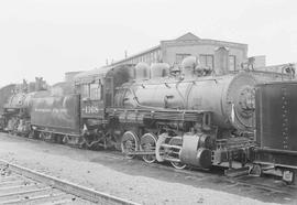 Northern Pacific steam locomotive 1168 at Brainerd, Minnesota, in 1954.