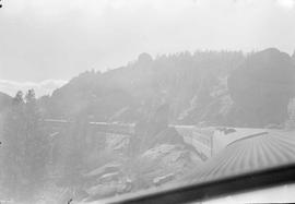 On board Northern Pacific Vista-Dome North Coast Limited near Welch, Montana, in 1955.