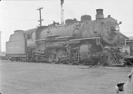 Northern Pacific steam locomotive 1763 at Auburn, Washington, in 1950.