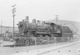 Northern Pacific steam locomotive 1356 at Missoula, Montana, in 1968.