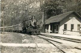 Great Northern Railway steam locomotive 1459 at Index, Washington in 1935.