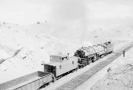 Northern Pacific steam locomotive 5003 at Livingston, Montana, in 1953.