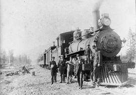 Northern Pacific steam locomotive 1148 at Darrington, Washington, in 1911.