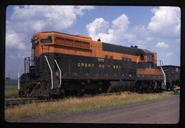 Great Northern Diesel Locomotive 586 at Superior, Wisconsin, 1969