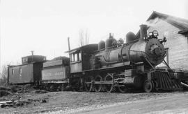 Pacific Coast Railroad steam locomotive number 14 at Taylor, Washington in 1939.