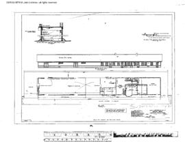 Great Northern Engineering Drawing, Depot at Shelby, Montana, 1945