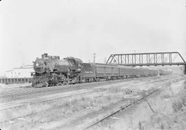 Northern Pacific passenger train at Tacoma, Washington, circa 1949.