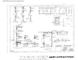 Pacific Coast Railroad Engineering Drawing, Service Building at Seattle, Washington, 1952