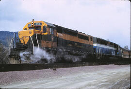 Great Northern Diesel Locomotive 325 at Sandpoint, Idaho, 1968