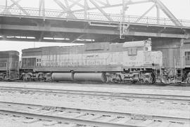 Burlington Northern diesel locomotive 4361 at Tacoma, Washington, circa 1973.