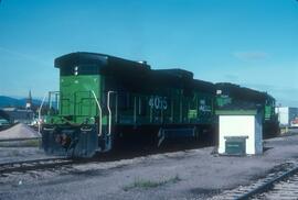 Burlington Northern 4055 at Missoula, Montana in 1983.