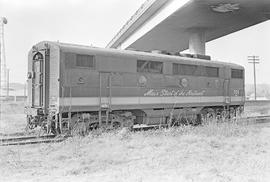 Burlington Northern diesel locomotive 701 at Auburn, Washington in 1971.