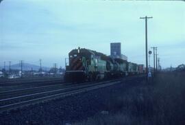 Burlington Northern 3144 at Spokane, Washington in 1986.