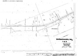 Plat Map of Great Northern Facilities at Wagnersburg, Washington, 1962