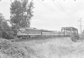 Burlington Northern diesel locomotive 6007D at Auburn, Washington in 1970.