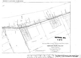 Plat Map of Northern Pacific Facilities at Ketron, Washington, 1914