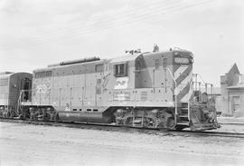 Burlington Northern diesel locomotive 1630 at Auburn, Washington in 1972.