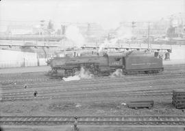 Northern Pacific steam locomotive 1752 at Tacoma, Washington, in 1944.