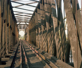 Burlington Northern bridge at Everson, Washington in 1981.