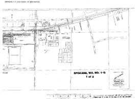 Plat Map of Great Northern Facilities at Spokane, Washington, 1959
