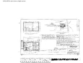 Northern Pacific Engineering Drawing, Depot at Warden, Washington, 1961