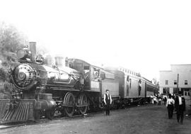 Columbia and Puget Sound Railroad passenger train at Franklin, Washington, circa 1914.