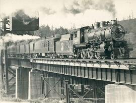 Great Northern Railway steam locomotive 1017 at Ballard, Washington in 1925.