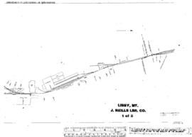 Plat Map of Great Northern Facilities at Libby, Montana, undated