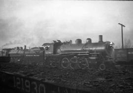 Northern Pacific steam locomotive 2203 at Tacoma, Washington, in 1936.