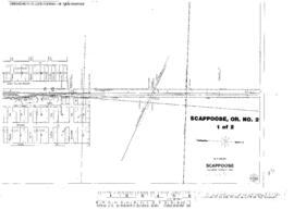 Plat Map of Spokane, Portland, and Seattle Railway Facilities at Scappose, Oregon, undated