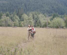 Helen Saunders Steele and Matt Fioretti at Lester, Washington, in 1985.