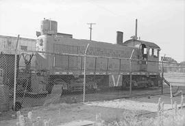 Sacramento Northern Railway Diesel Locomotive Number 406 at Sacramento, California in August, 1973.