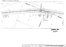 Plat Map of Great Northern Facilities at Leonia, Montana, 1958