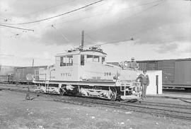 Yakima Valley Traction Company Electric Locomotive Number 298 at Yakima, Washington in November, ...