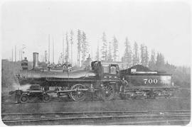 Northern Pacific steam locomotive 700, circa 1890.