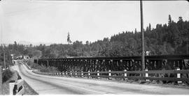 Pacific Coast Railroad bridge at Maple Valley, Washington, circa 1940.