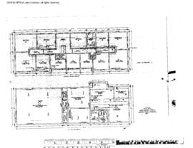 Great Northern Engineering Drawing, Depot at Coeur D'Alene, Idaho, 1950