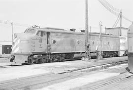 Burlington Northern diesel locomotive 9965 at Chicago, Illinois in 1972.