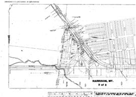Plat Map of Northern Pacific Facilities at Harrison, Montana, 1914