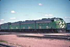 Burlington Northern diesel locomotives Number 774, Number 833, Number 784, Number 790 at Minneapo...