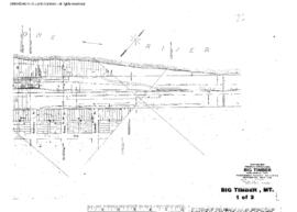 Plat Map of Northern Pacific Facilities at Big Timber, Montana, undated