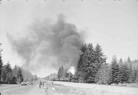 Rayonier Incorporated Steam Locomotive Number 38 at Railroad Camp, Washington in March, 1962.