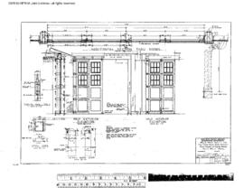Northern Pacific Engineering Drawing, Engine House at Walla Walla, Washington, 1950