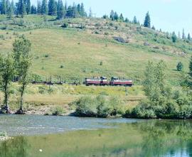 Saint Maries River Railroad Diesel Locomotives Number 502 and 501 Near Avery, Idaho in August 1981.