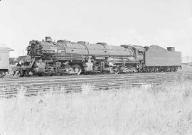 Northern Pacific steam locomotive 5004 at Livingston, Montana, in 1949.