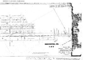 Plat Map of Oregon Trunk Facilities at Deschutes, Oregon, undated